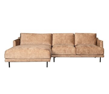 Bronx71 Hoekbank links Denver taupe velvet