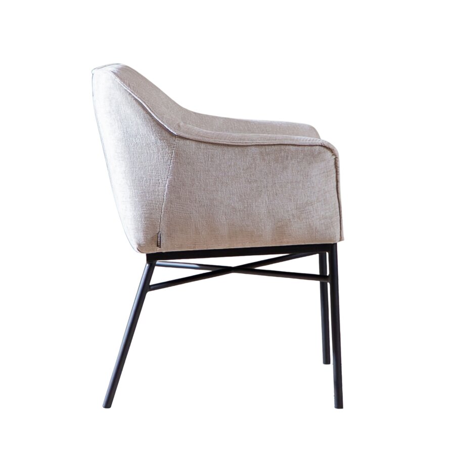 Stoel Nubo chenille sand