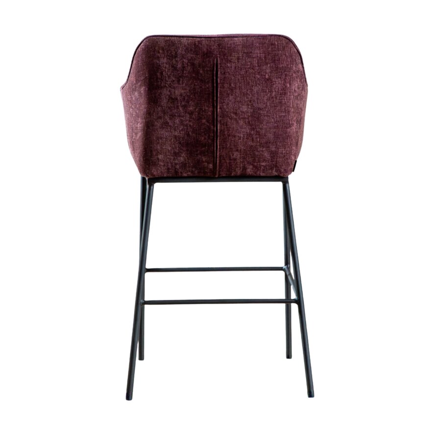 Barkruk Nubo chenille paars 85 cm