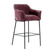 Bronx71 Barkruk Nubo chenille paars 85 cm