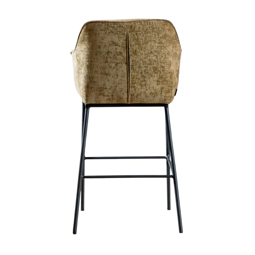 Barkruk Nubo chenille olijfgroen 85 cm