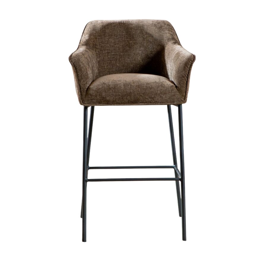 Barkruk Nubo chenille mocha 85 cm