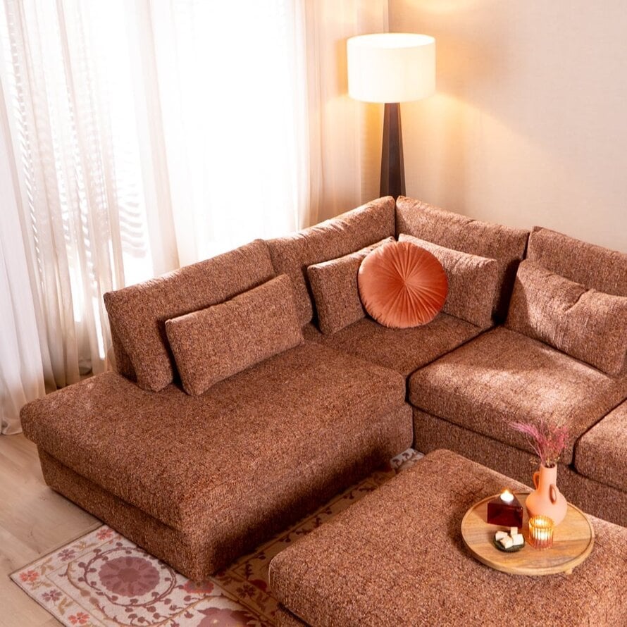 U-bank Kyle 6-zits chenille rood