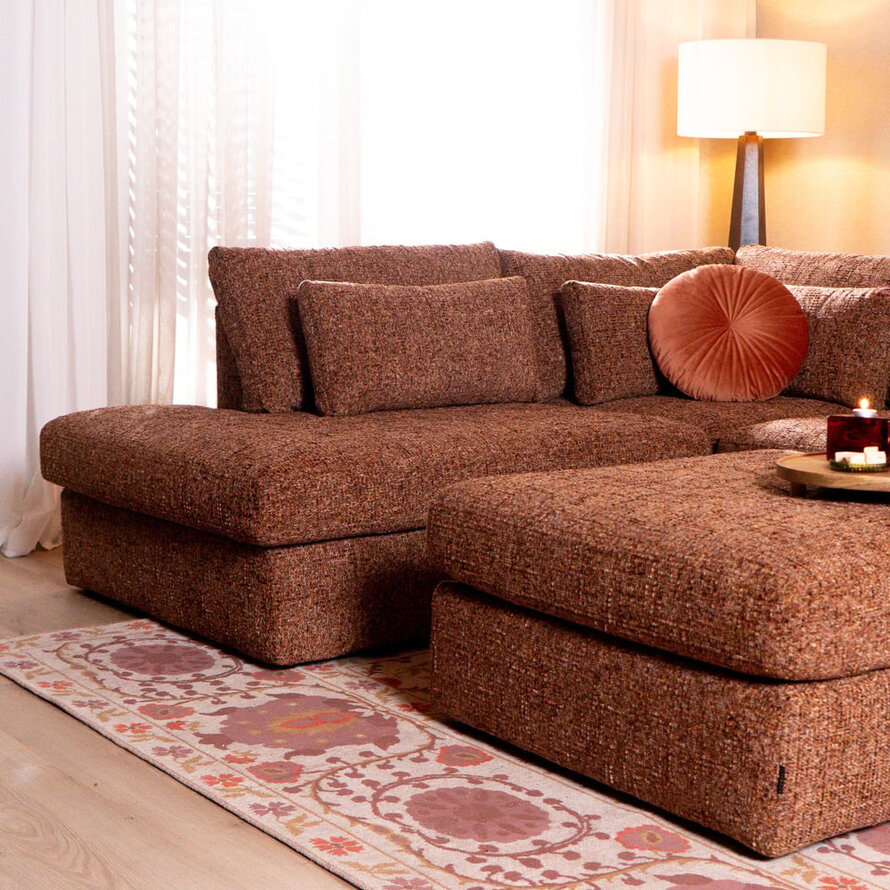 U-bank Kyle 6-zits chenille rood