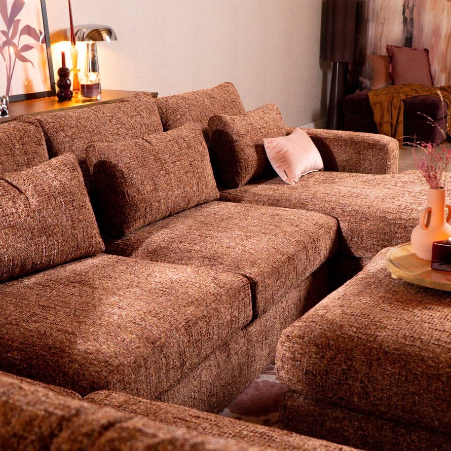 U-bank Kyle 6-zits chenille rood