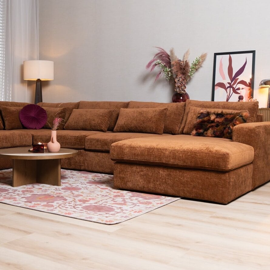 U-bank Kyle 6-zits chenille koper