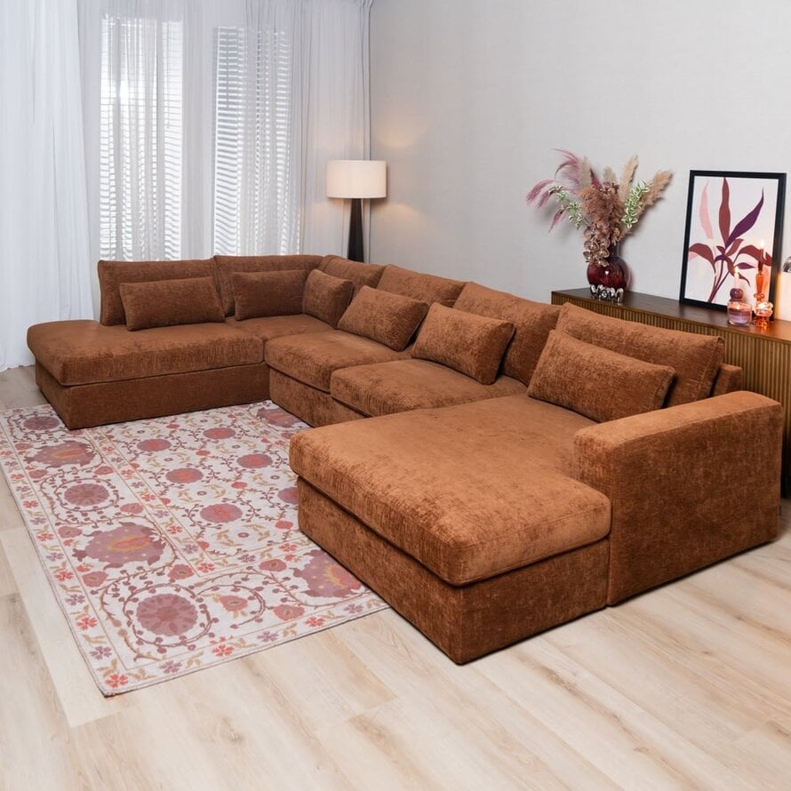 U-bank Kyle 6-zits chenille koper