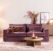 Bronx71 3-zitsbank Kyle chenille paars