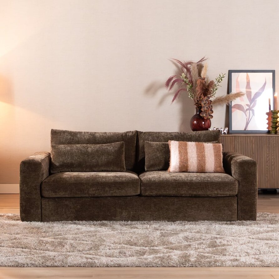 3-zitsbank Kyle chenille mocha