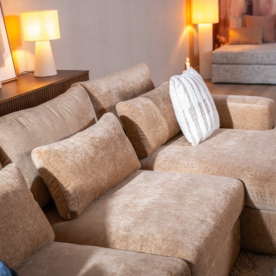 U-bank Kyle 6-zits chenille peach