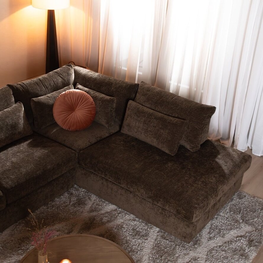 Hoekbank Kyle chenille mocha rechts