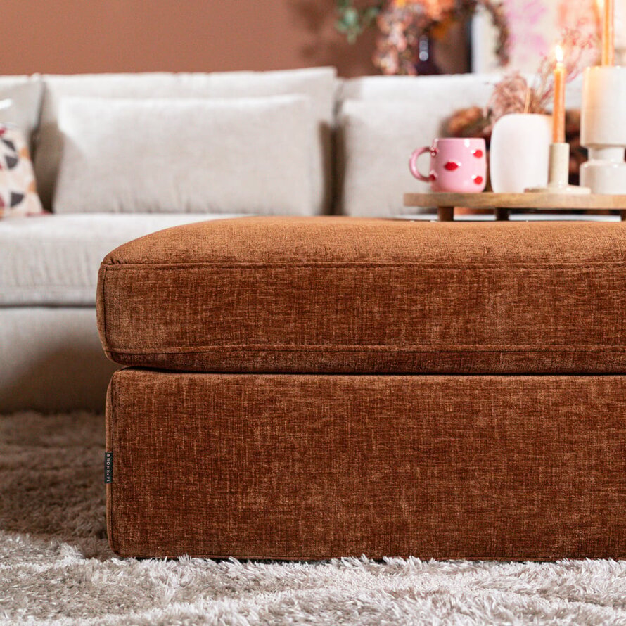 Hocker Kyle chenille koper