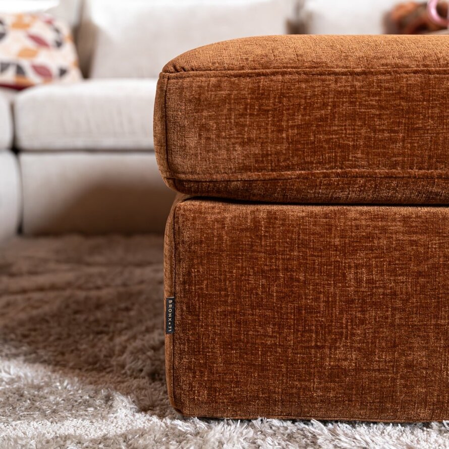 Hocker Kyle chenille koper