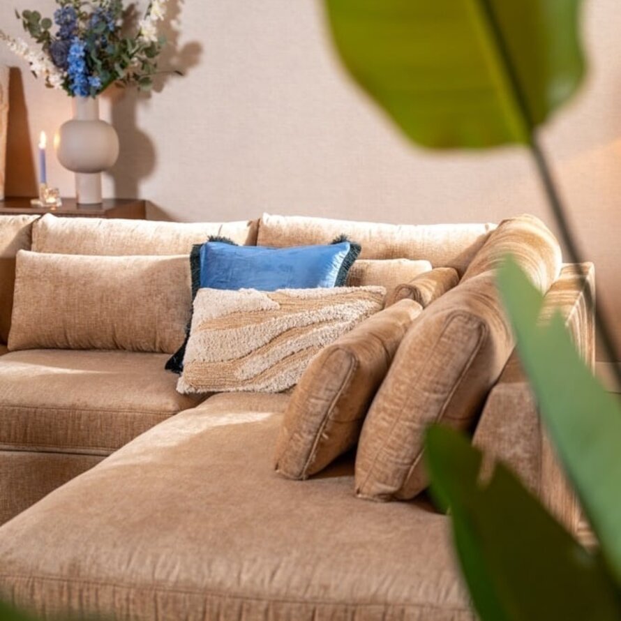 Hoekbank Kyle chenille peach rechts