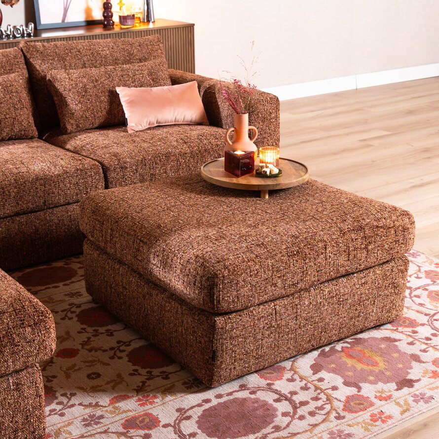 Hocker Kyle chenille rood