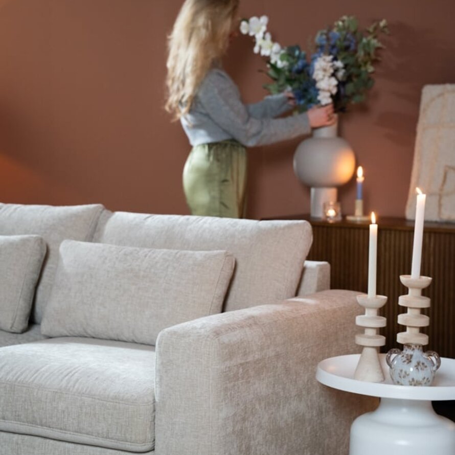 Hoekbank Kyle chenille sand links