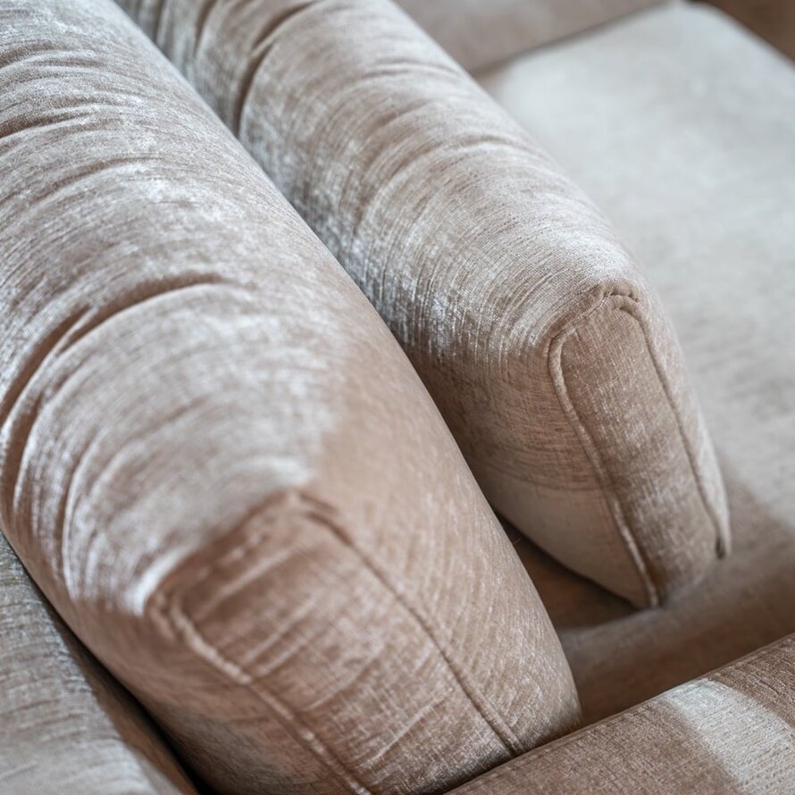 Hoekbank Kyle chenille sand rechts
