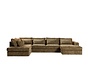 U-bank Kyle 6-zits chenille olijf groen