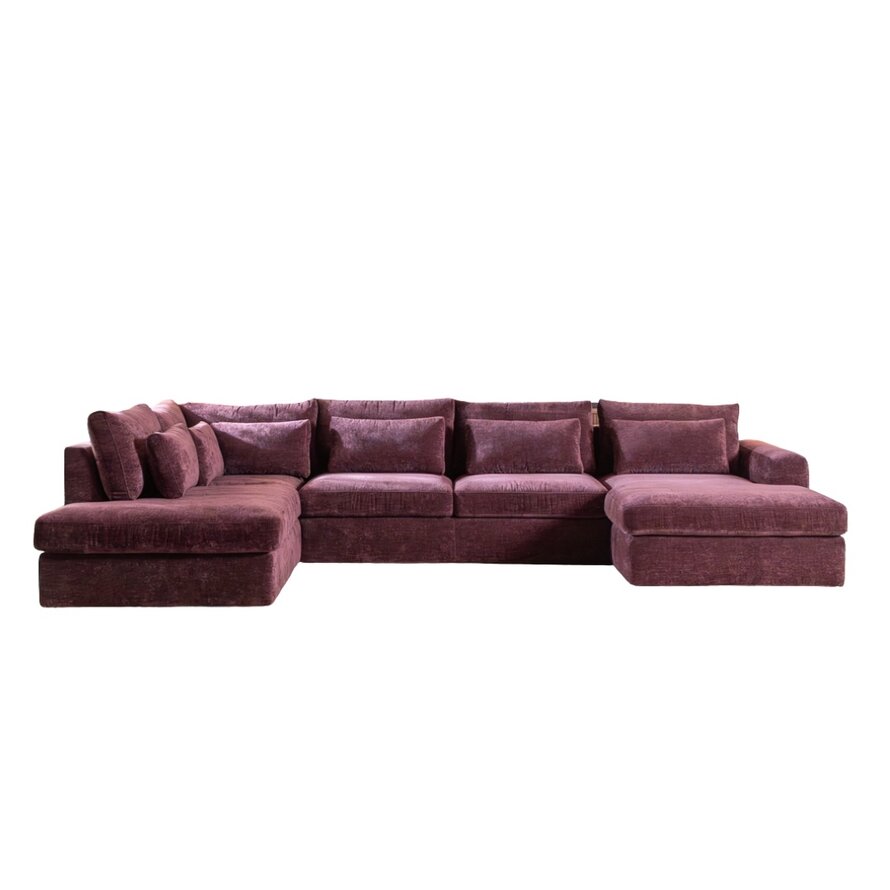 U-bank Kyle 6-zits chenille paars