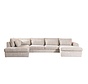 U-bank Kyle 6-zits chenille sand grey
