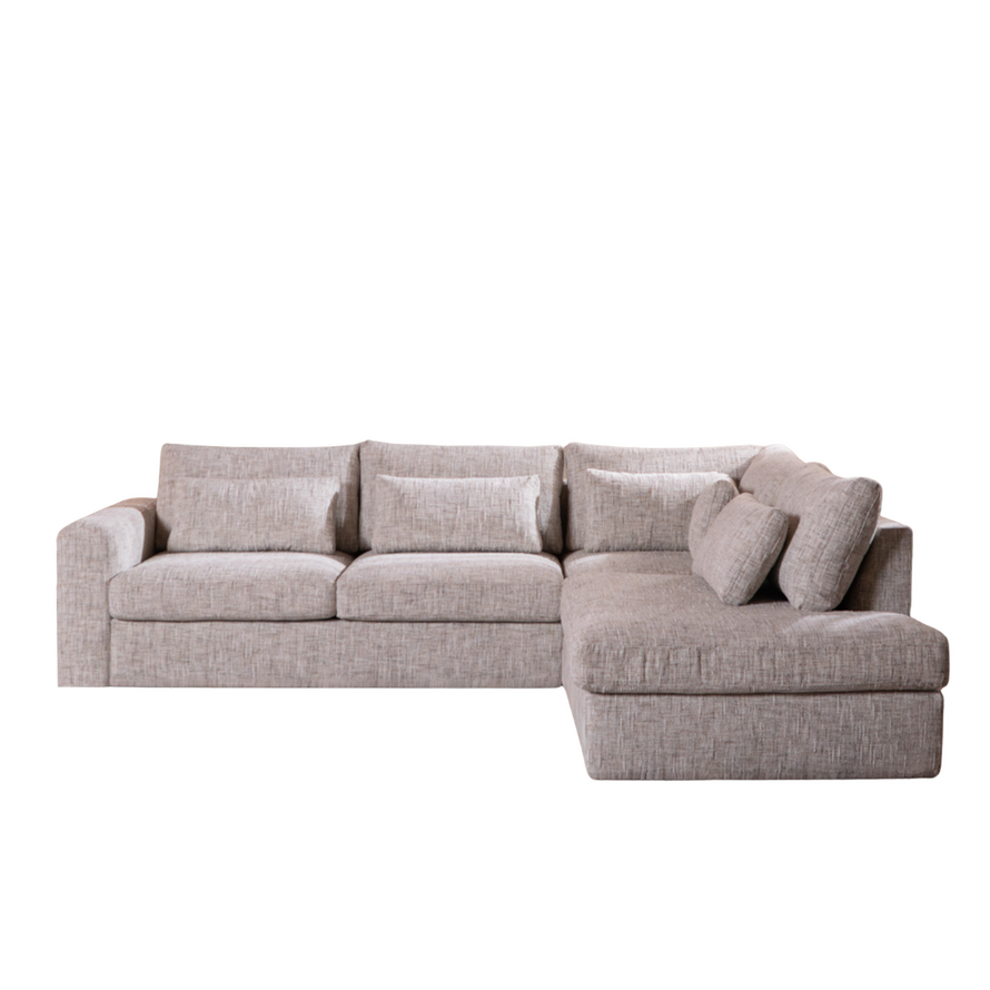 Hoekbank Kyle chenille sand grey rechts