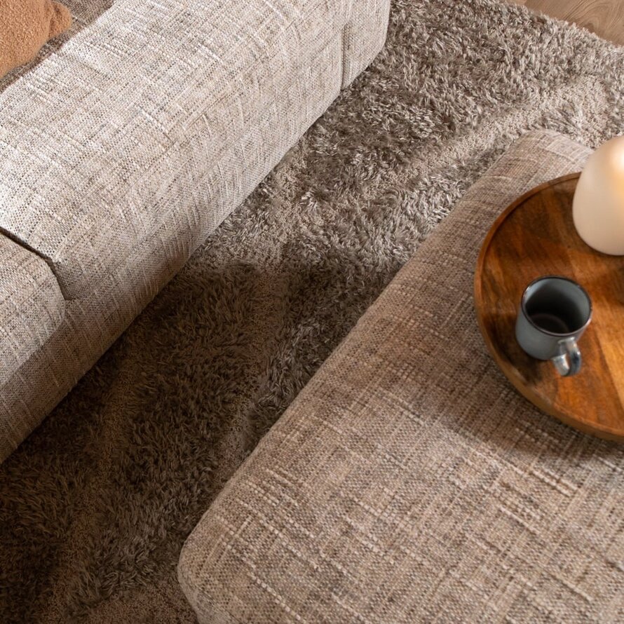 Hocker Kyle chenille sand grey
