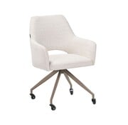 Bronx71 Stoel met wieltjes Mona gemêleerde stof beige