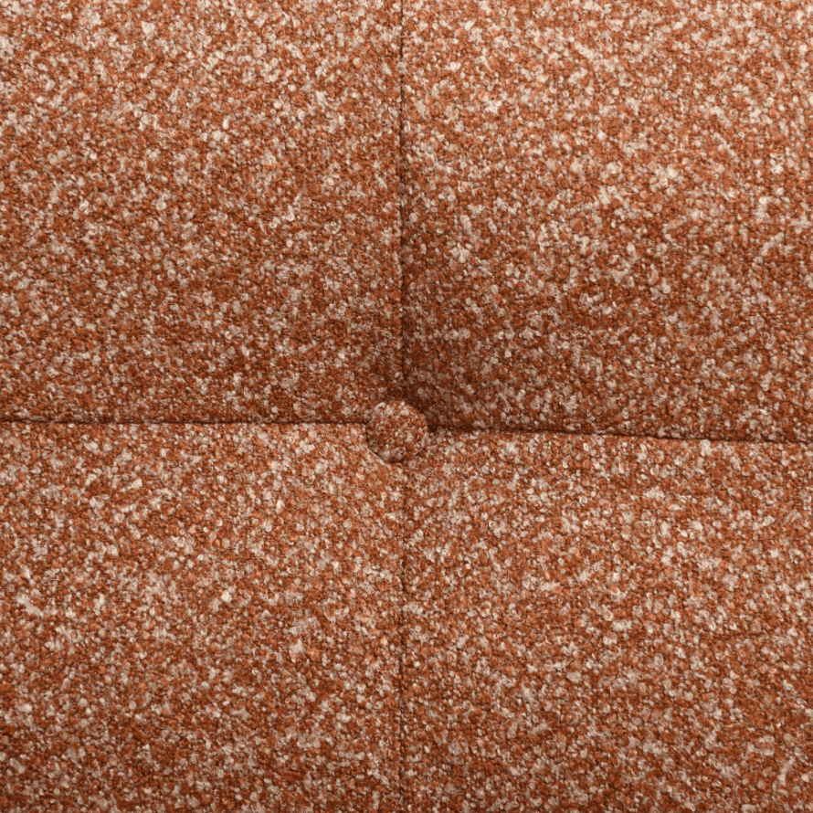 Slaapbank 2 persoons Inka terracotta bouclé mélange links/rechts