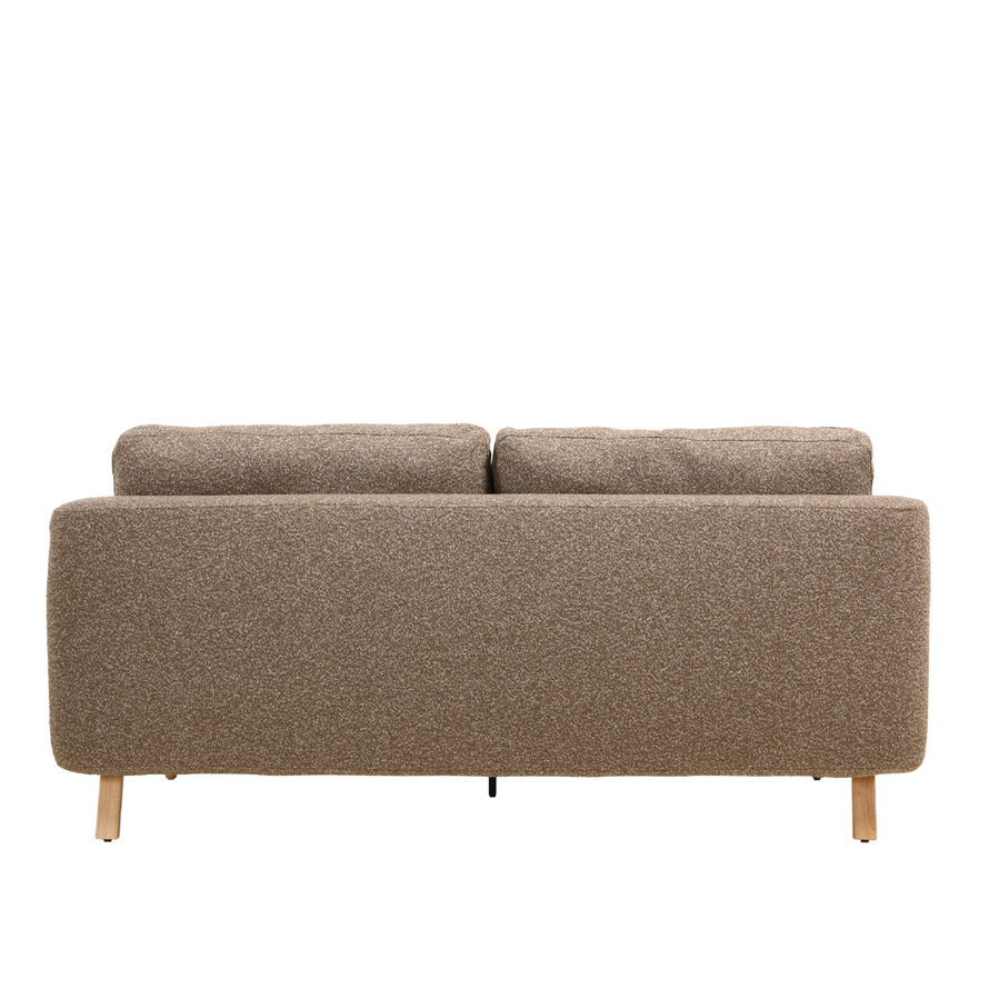 Slaapbank 2 persoons Lauri bruin bouclé mélange