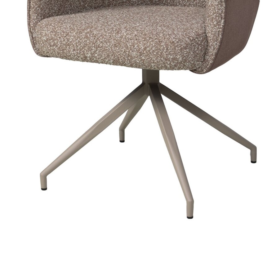 Stoel Riley bouclé bruin