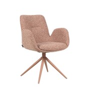 Bronx71 Stoel Alex draaibaar bouclé terracotta