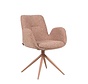 Stoel Alex draaibaar bouclé terracotta