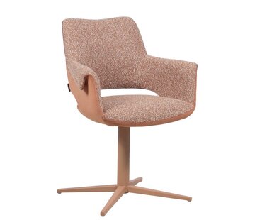 Bronx71 Stoel Jules draaibaar bouclé terracotta