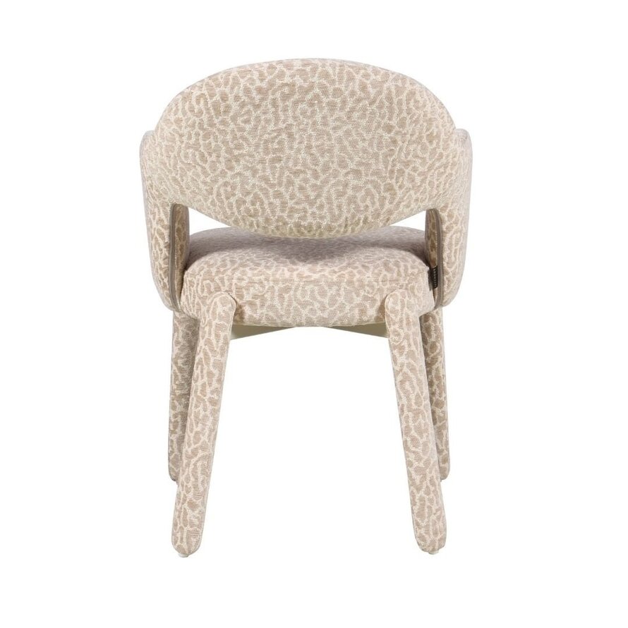 Stoel Leo taupe leopard