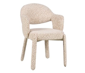 Bronx71 Stoel Leo taupe leopard
