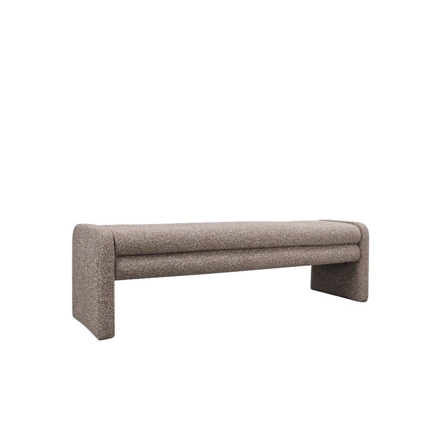 Eetkamerbank Neil bouclé bruin 160 cm