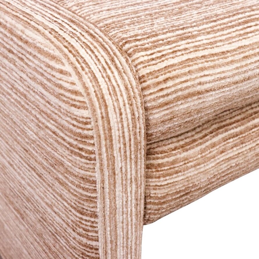 Eetkamerbank Ravi chenille beige/pink 100 cm