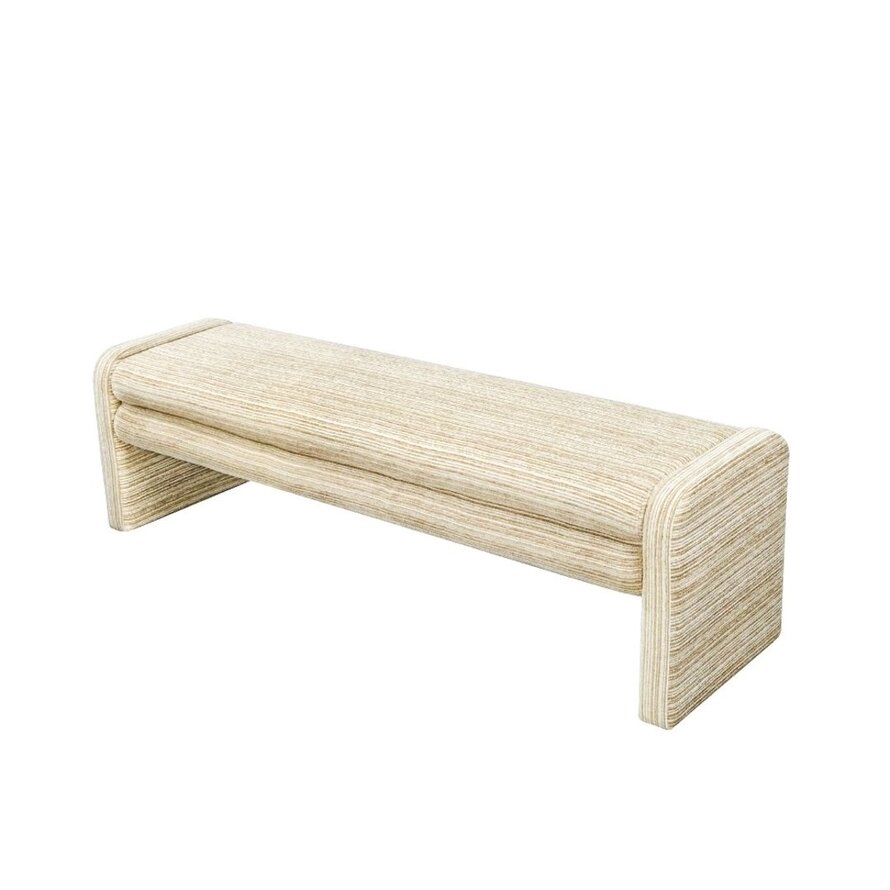 Eetkamerbank Ravi chenille beige/taupe 160 cm