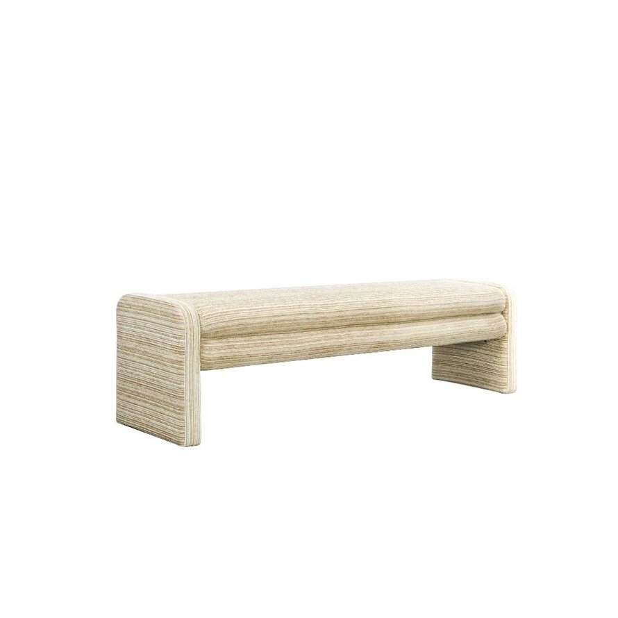 Eetkamerbank Ravi chenille beige/taupe 160 cm