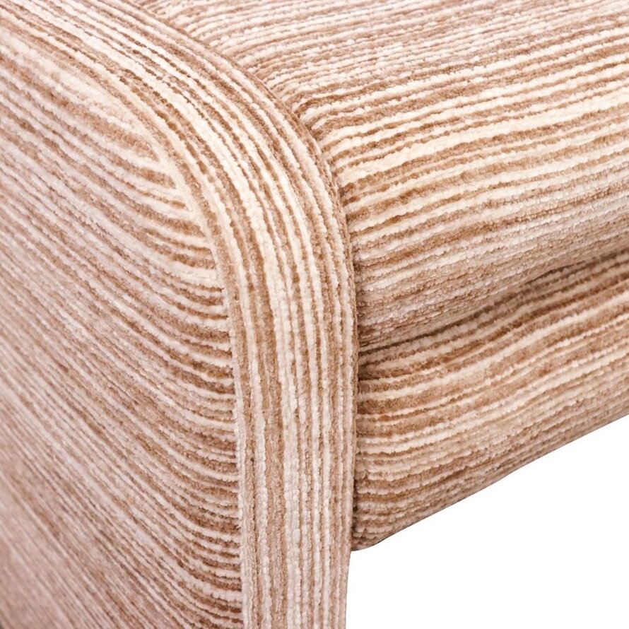 Eetkamerbank Ravi chenille beige/pink 160 cm