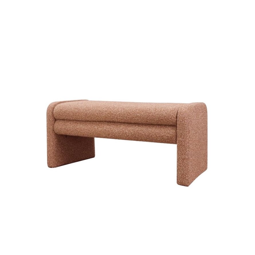 Eetkamerbank Neil bouclé terracotta 100 cm