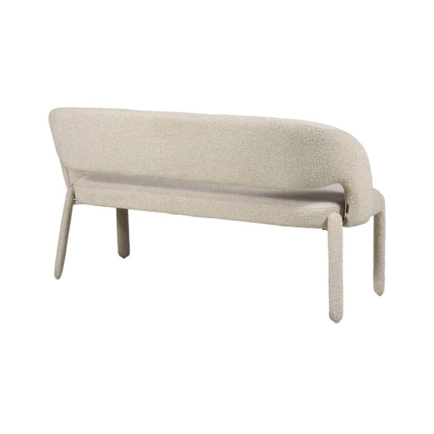 Eetkamerbank June bouclé taupe 160 cm