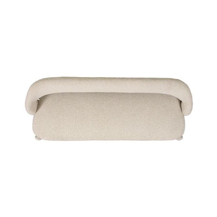 Eetkamerbank June bouclé taupe 160 cm