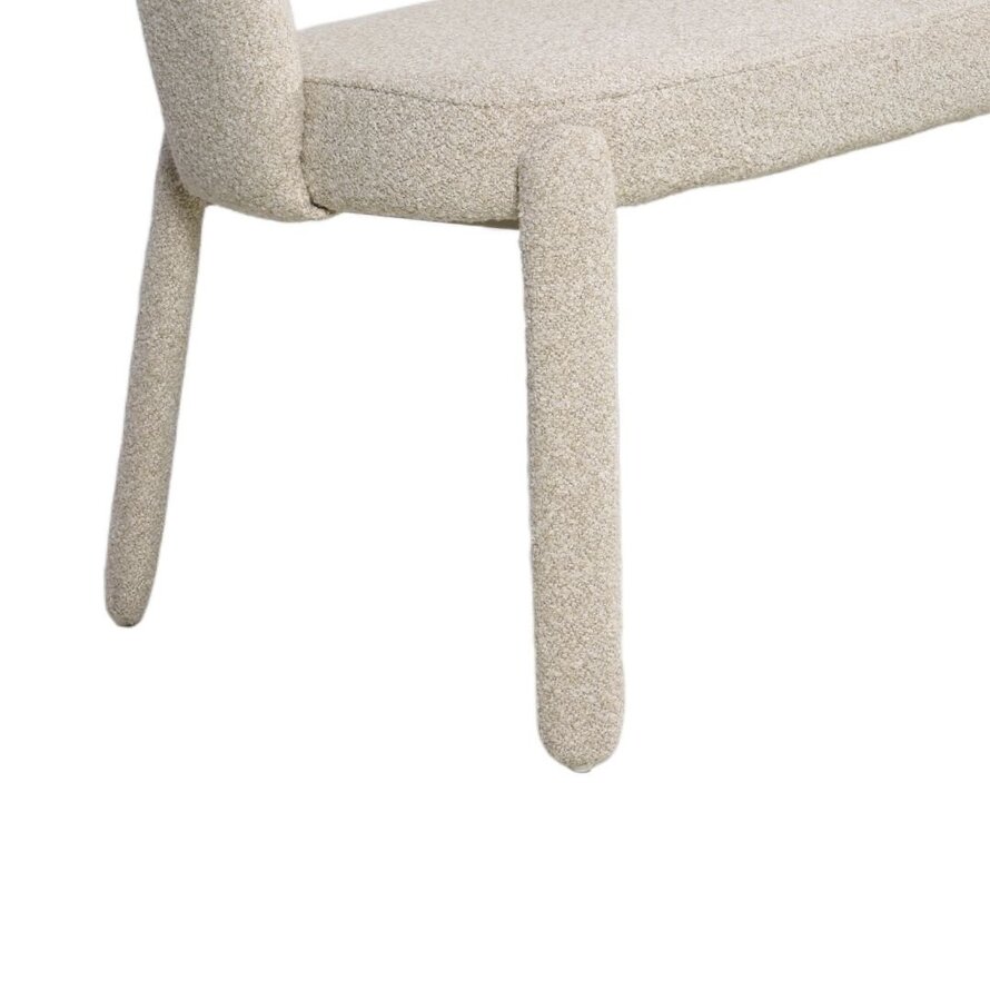 Eetkamerbank June bouclé taupe 160 cm