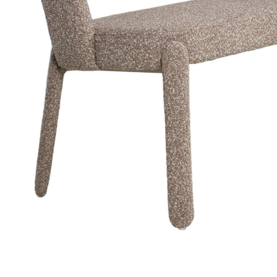 Eetkamerbank June bouclé bruin 160 cm