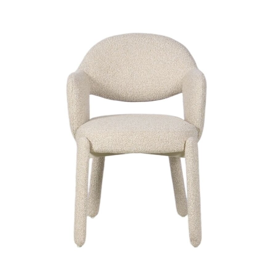 Stoel June bouclé taupe