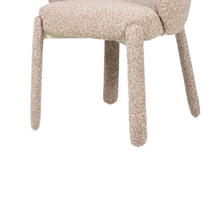 Stoel June bouclé bruin