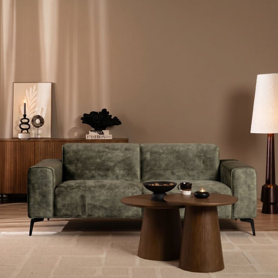 2,5 zits Vegas bank groen velvet