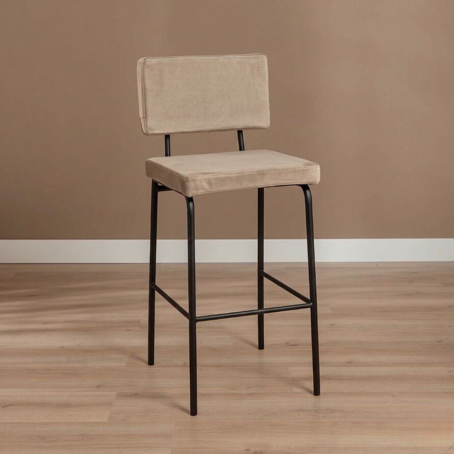 Barkruk Espen taupe velvet 64-77 cm