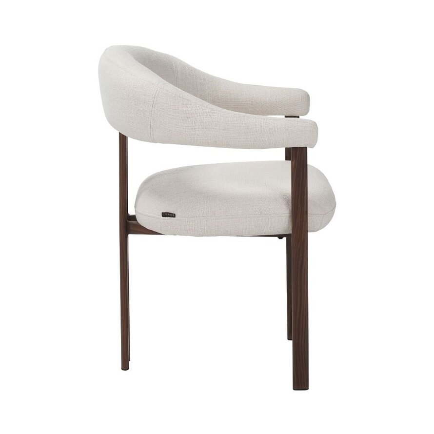 Stoel Nori linnen off white